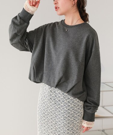ボリュームスリーブバルーンスウェットトップス
