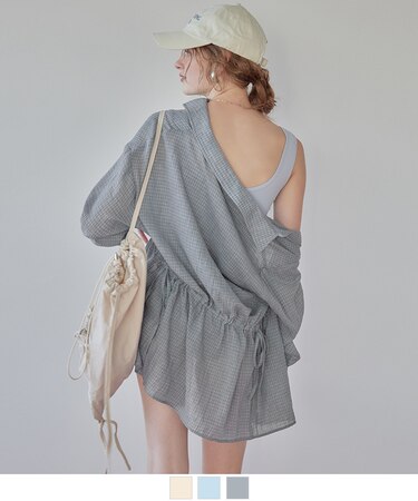 ウエストドロストシャツ/ラッシュガード