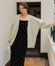 ミニシャギーニットカーディガン