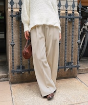 裏起毛センタープレスワイドパンツ