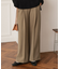 裏起毛センタープレスワイドパンツ