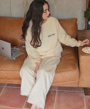 ふわもこマシュマロタッチチュニックパジャマセットアップ