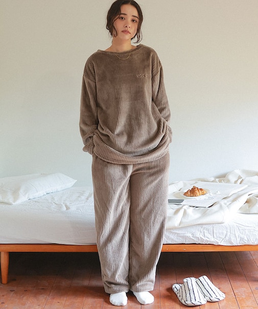 ふわもこマシュマロタッチチュニックパジャマセットアップ