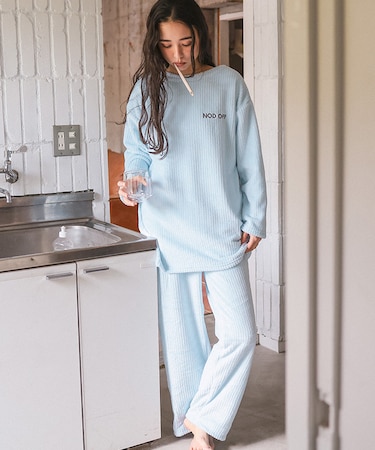 ふわもこマシュマロタッチチュニックパジャマセットアップ