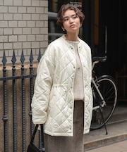 ウエストドローストリングキルティングジャケット