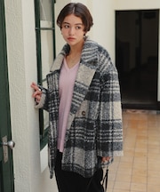 チェック柄テーラードジャケット