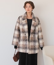 チェック柄テーラードジャケット