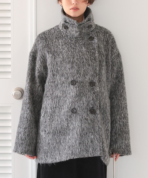 2way シャギーミディコート　Amiur / i_am 2way shaggy midi coat【Amiur × minami】 / 2wayシャギーミディコート