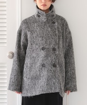 2wayカラーミドルシャギーコート