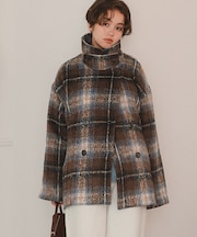 2wayカラーミドルシャギーコート