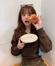 Vネックゆるっとベーシックニットトップス