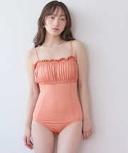 フリルギャザーデザインワンピース/水着