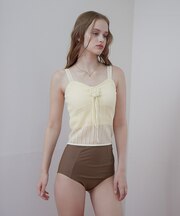 バラコサージュ付ニットビキニ/水着