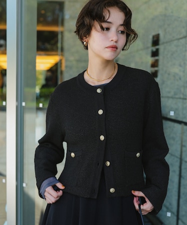 サマーツイードニットカーディガン