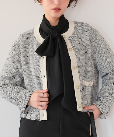 サマーツイードニットカーディガン