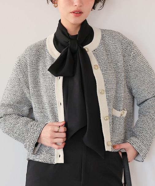 サマーツイードニットカーディガン