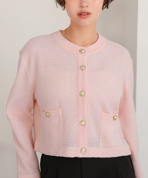 サマーツイードニットカーディガン