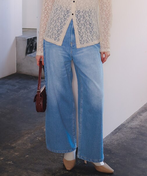 ワイドルーズデニムパンツ