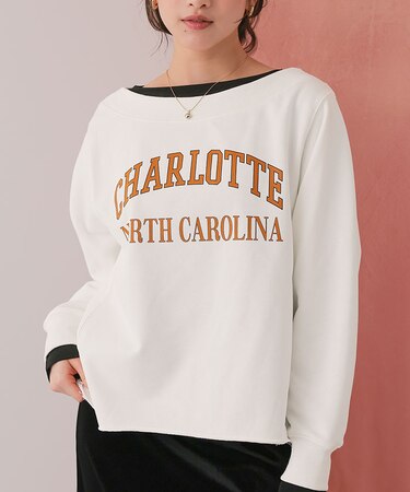 オフショルダースウェットプルオーバー