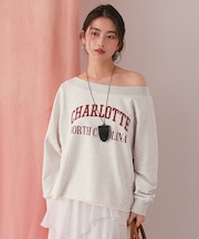 オフショルダースウェットプルオーバー