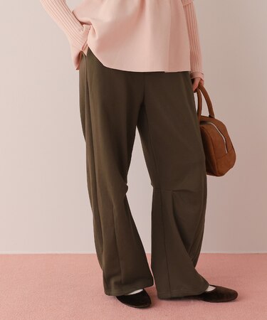 美シルエットタックスウェットパンツ