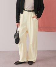 美シルエットタックスウェットパンツ