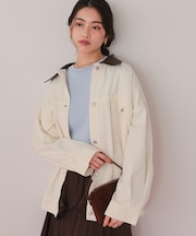 襟付ルーズデニムジャケット