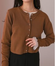 クリア釦UVケアニットカーディガン