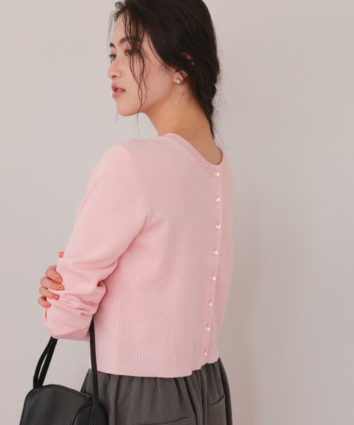 クリア釦UVケアニットカーディガン