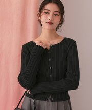 UVケアリングドットニットカーディガン