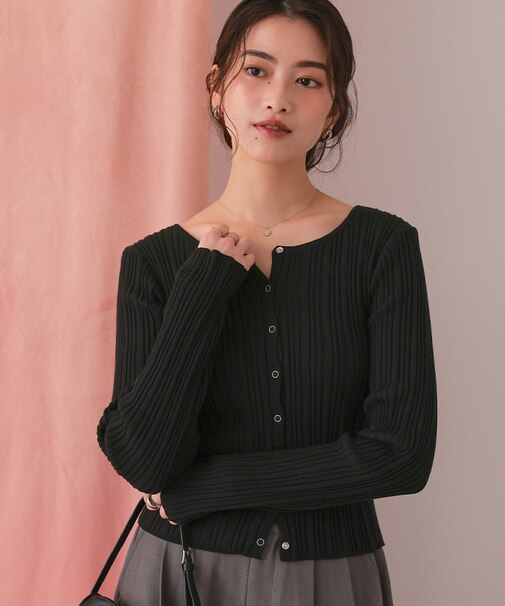 UVケアリングドットニットカーディガン