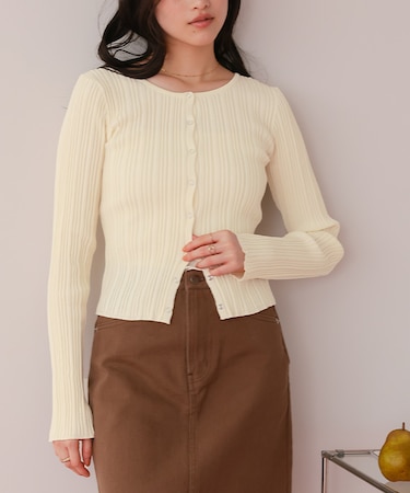 UVケアリングドットニットカーディガン