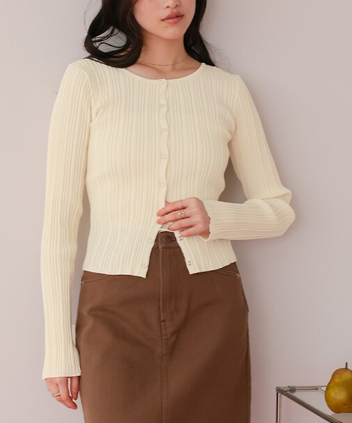 UVケアリングドットニットカーディガン