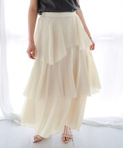 ランダムヘムティアードスカート