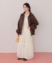 前後2wayレースティアードワンピース