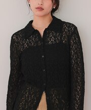 レースコンパクトシャツ