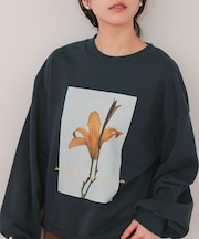 フォトプリントオーバーサイズスウェットプルオーバー