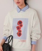 フォトプリントオーバーサイズスウェットプルオーバー