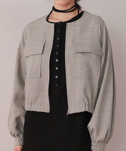 ダブルポケットデザインブルゾン