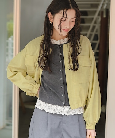 ダブルポケットデザインブルゾン