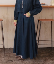 ライトオンスデニムフレアスカート