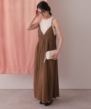 ボリュームギャザーキャミソールワンピース