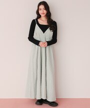 ボリュームギャザーキャミソールワンピース