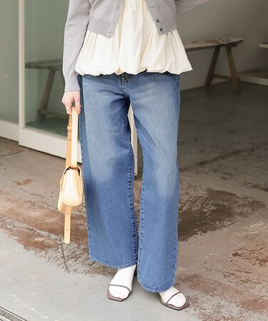 ストレートシルエットデニムパンツ
