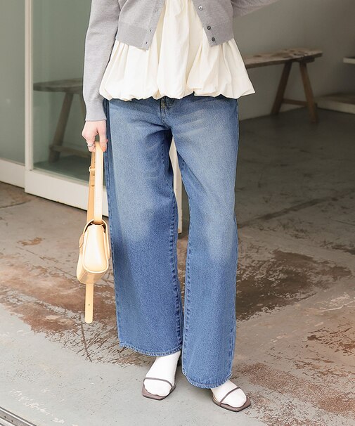 ストレートシルエットデニムパンツ