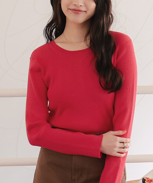 前後2wayUVケア/抗ピルヘンリーネックリブニット