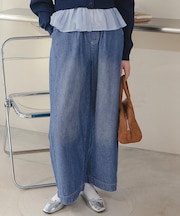 イージーワイドデニムパンツ