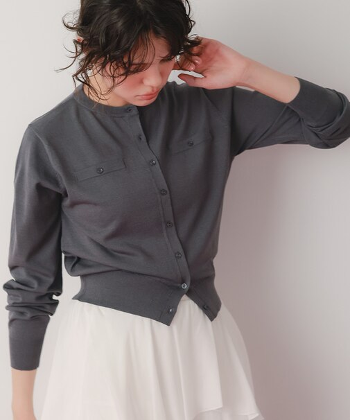 UVケアコンパクトニットカーディガン