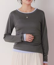 レイヤードスリットデザイントップスセット