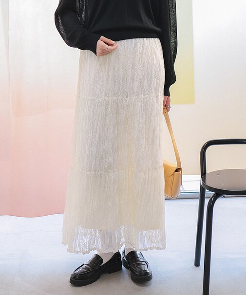 ワッシャーレーススカート